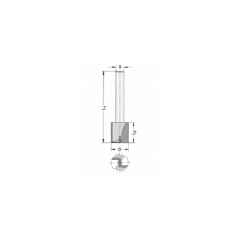 Groeffrees HM 18x97mm Trasco 24243-5-18030 - Deurbeslag-en-meer.nl