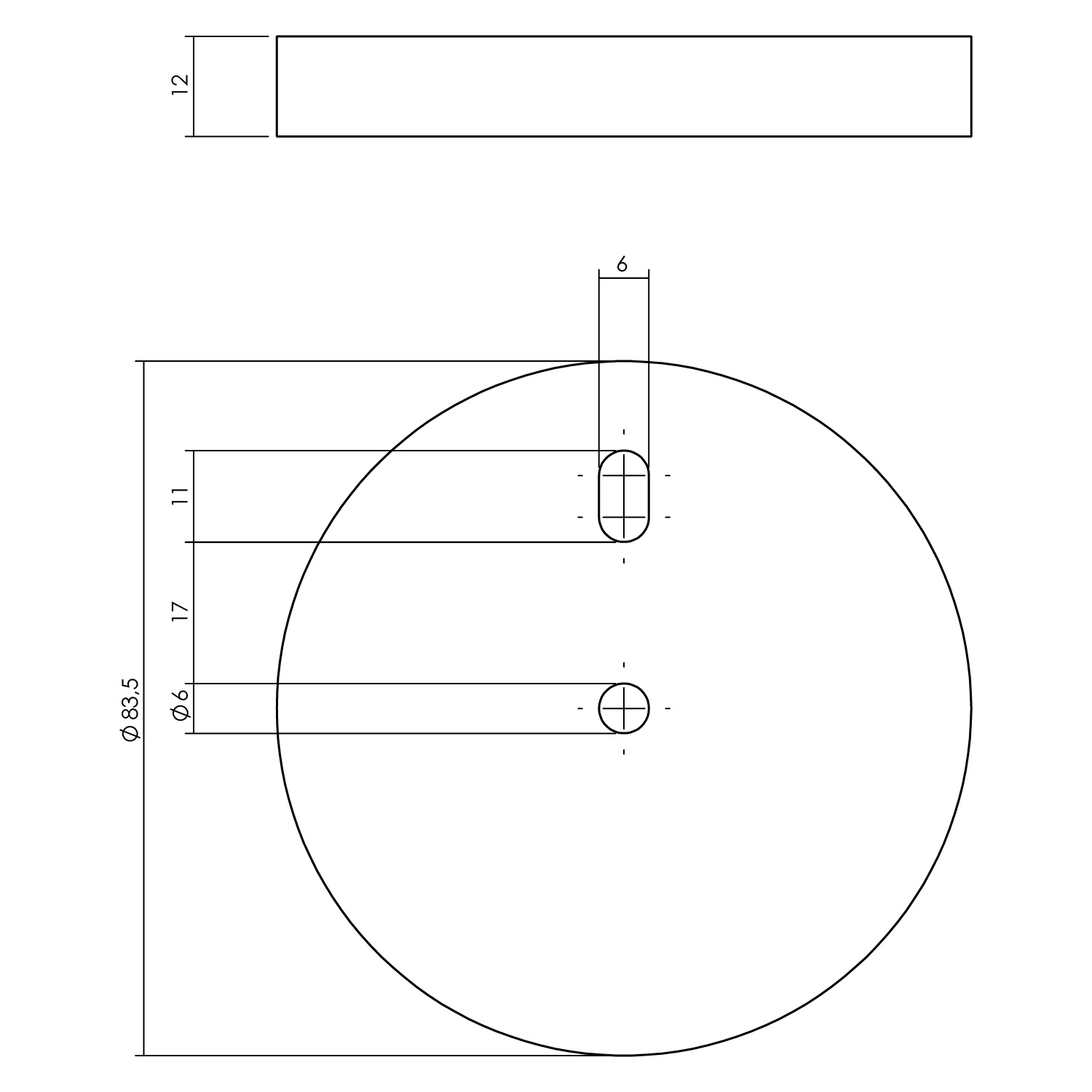 Tek. Opvulplaat voor deurbuffer P&E 0775 85x12mm KN-0776-000-900 - Deurbeslag-en-meer.nl