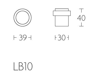 Deurstop Basics LB10 zwart