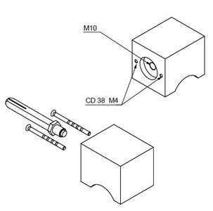 Voordeurknop massief Square Zwart LSQ51V