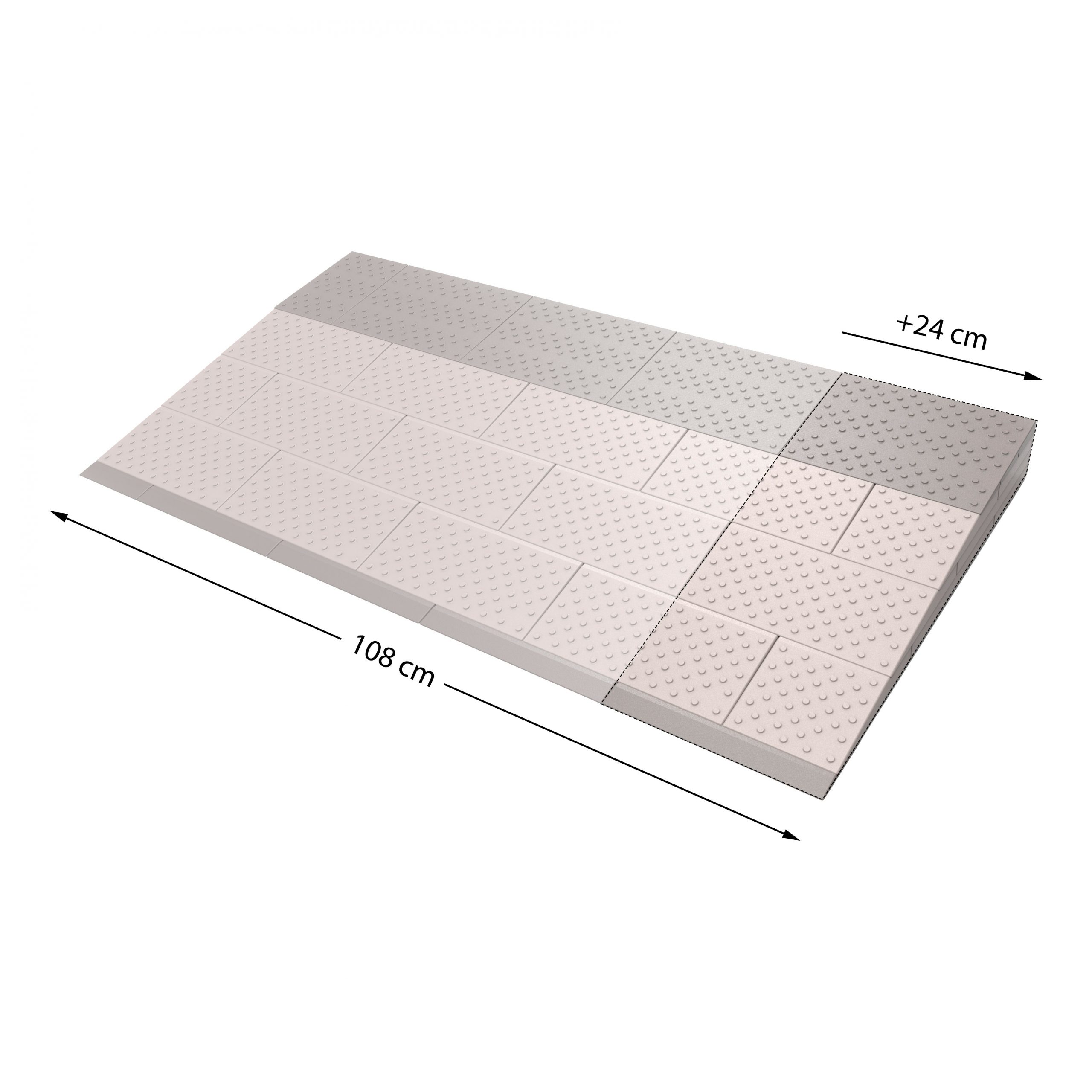 Drempelhulp verbredingsset 4 Grijs/Bruin 570x240 mm SecuCare - Deurbeslag-en-meer.nl