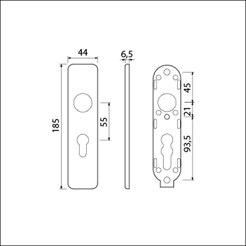 AMI Kortschild klik 185/44 F1 PC55