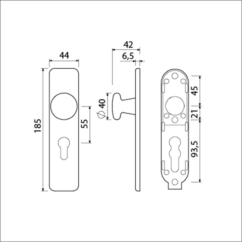 AMI Knopschild klik 185/44 F1 PC55