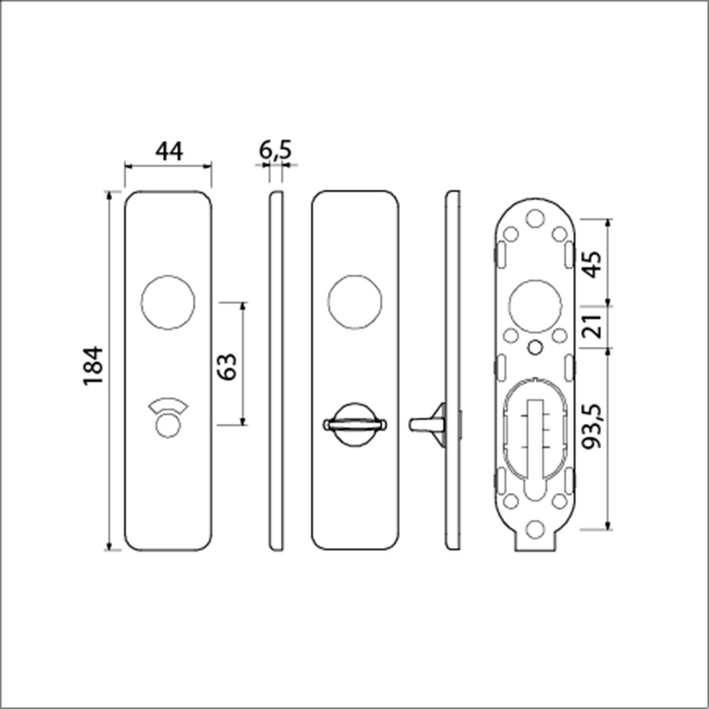 AMI Kortschild klik 185/44 F1 WC63/8