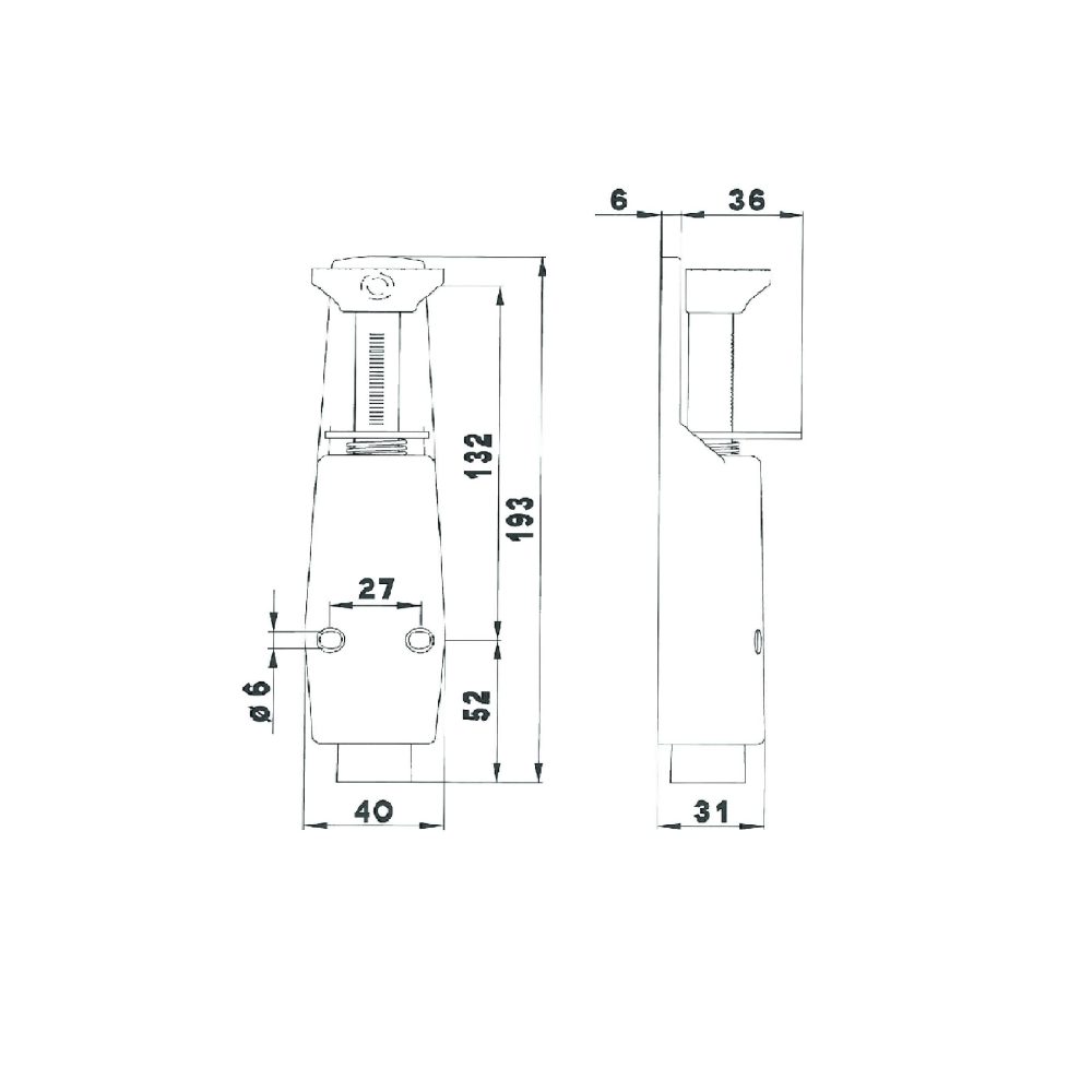 Tek, Deurvastzetter luxe Heavy Duty 30mm Zilver - Deurbeslag-en-meer