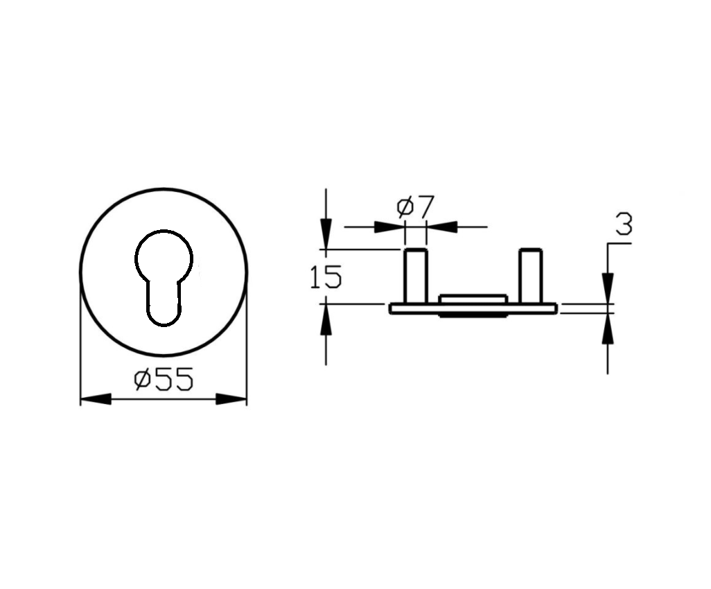 Tek. Cilinderrozet RVS 55x3mm EZ180-PZ71 Karcher Design - Deurbeslag-en-meer.nl