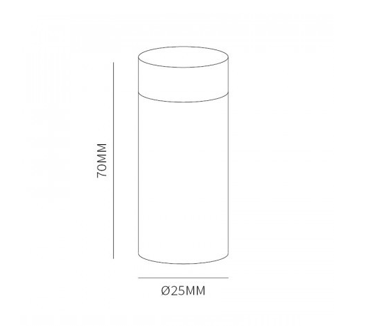 Tek. Deurbuffer Wand Cilinder zwart 25x70mm Hardbrass - Deurbeslag-en-meer.nl