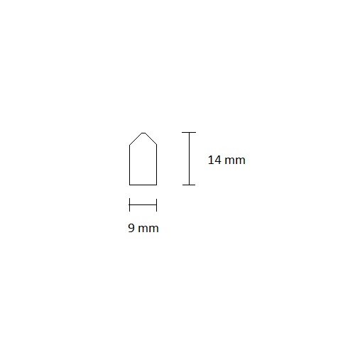 Tek. Deurbuffer staalkozijn wit 9x14mm Polynorm RD 190101 - Deurbeslag-en-meer.nl