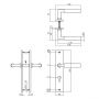 Tek. Deurkruk Bau-Stil antracietgrijs op schild 245x45mm PC72 Intersteel 0029.174236 - Deurbeslag-en-meer.nl