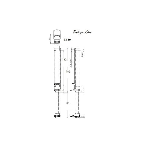 Tek. Deurvastzetter Design zwart 80mm Dictator ZE80 4790020 - Deurbeslag-en-meer.nl