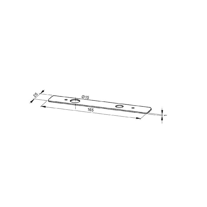 Tek. Dorma afdekplaat 8064 RVS v. 8062-8066 - Dorma 46020044 - Deurbeslag-en-meer.nl