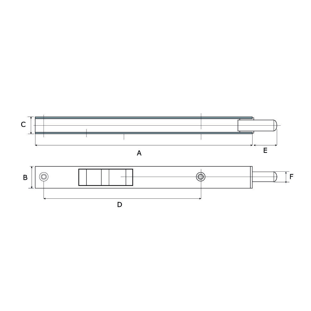 Tek. Kantschuif 816 zwart 400x20mm - Dulimex 0602.947.4026 - Deurbeslag-en-meer