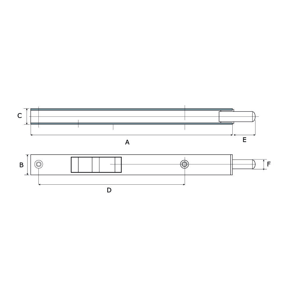 Tek. Kantschuif 822 zwart 400x17mm - Dulimex 0602.946.4026 - Deurbeslag-en-meer