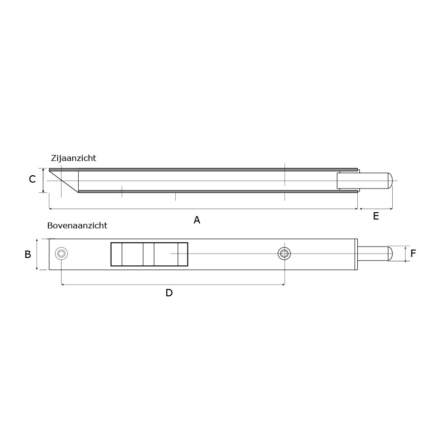 Tek. Kantschuif RVS geborsteld 160x17mm - Dulimex 0733.017.1625 - Deurbeslag-en-meer