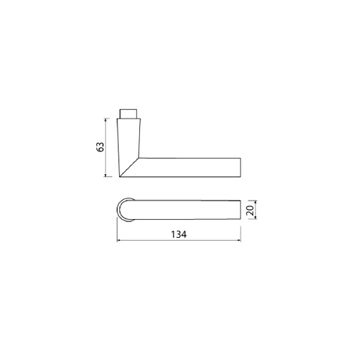 Tek. Kruk AMI 374 zwart (RAL9005) gatdeel - AMI 739055 - Deurbeslag-en-meer