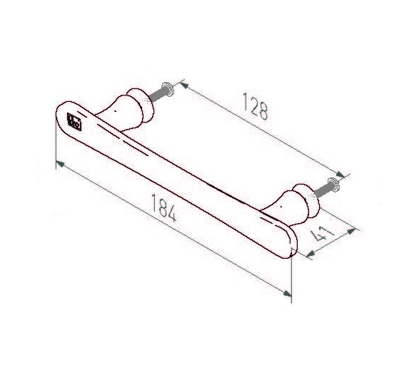 Tek. Meubelgreep Pure zwart T-model PMBU 128mm Dauby 8087VO - Deurbeslag-en-meer.nl