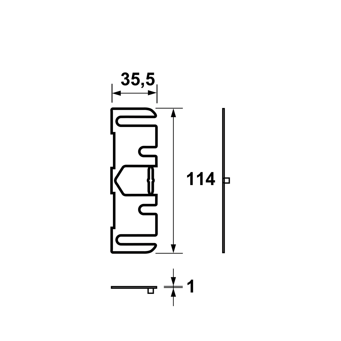 Tek. Onderlegplaat Heavy Duty 114x1mm 11400195 - Deurbeslag-en-meer.nl