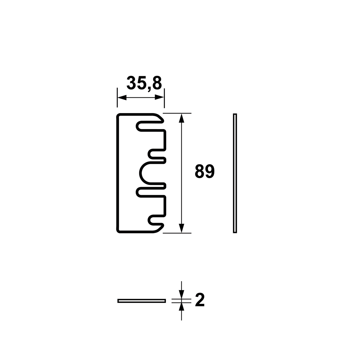 Tek. Onderlegplaat Heavy Duty 114x2mm 11400295 - Deurbeslag-en-meer.nl