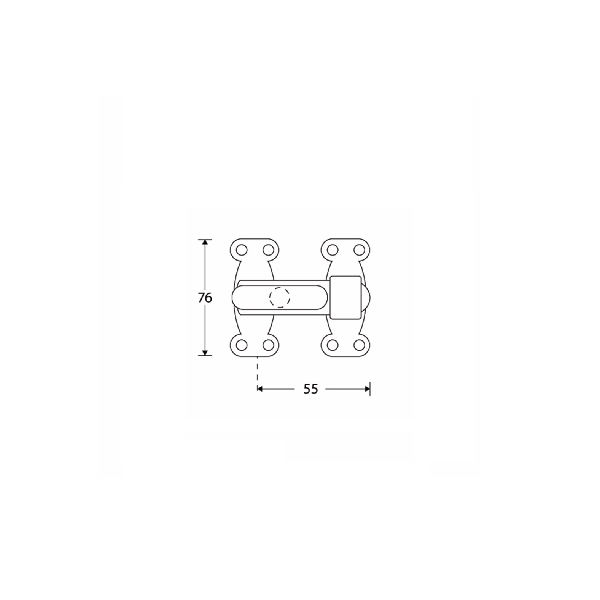 Tek. Overslag Oxford zwart 76mm W72720.5517.90 - Deurbeslag-en-meer.nl