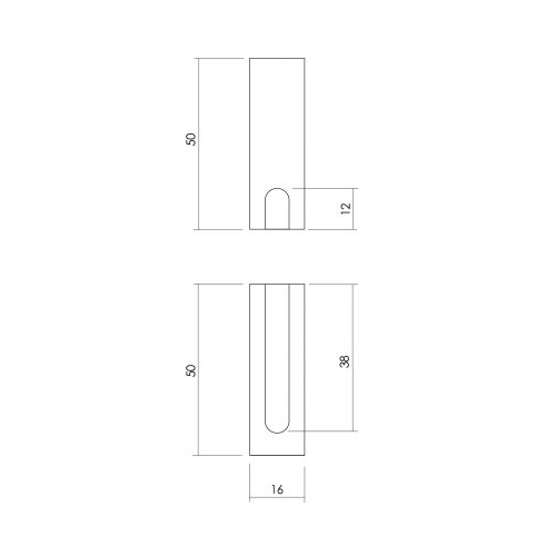 Tek. Sierhuls RVS geborsteld Intersteel 0035.454020 - Deurbeslag-en-meer.nl