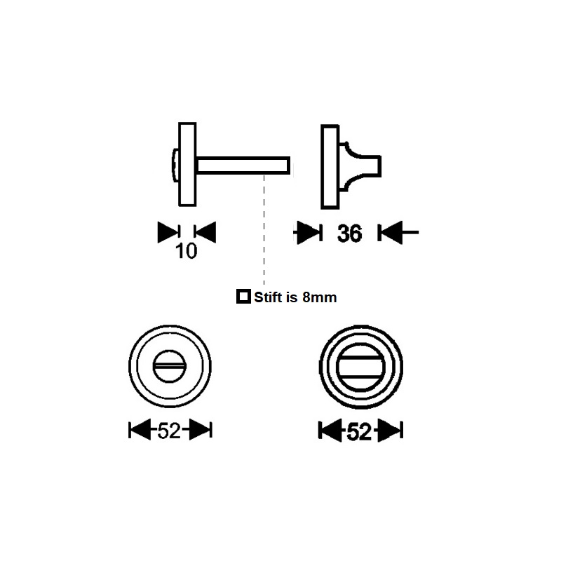 Tek. Toiletgarnituur EZ1332-BAD71 - EZ1333-BAD71 - Karcher Design - Deurbeslag-en-meer