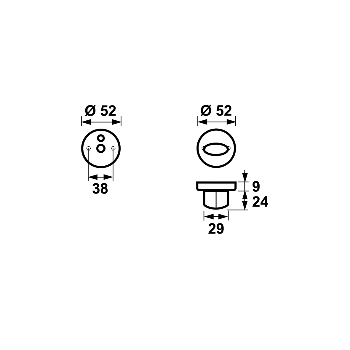 Tek. Toiletgarnituur zwart AXA 6220-Curve F8 62204018E - Deurbeslag-en-meer.nl