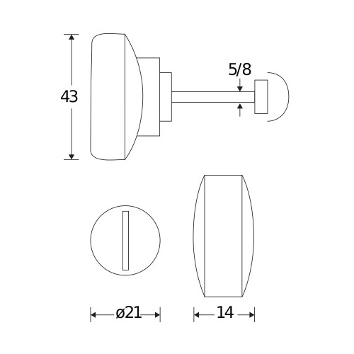 Tek. VB stift voor Toiletgarnituur-Mi-Satori-Bauhaus-zwart-W3000.2429.60+W3000.2442.60_1 - Deurbeslag-en-meer.nl