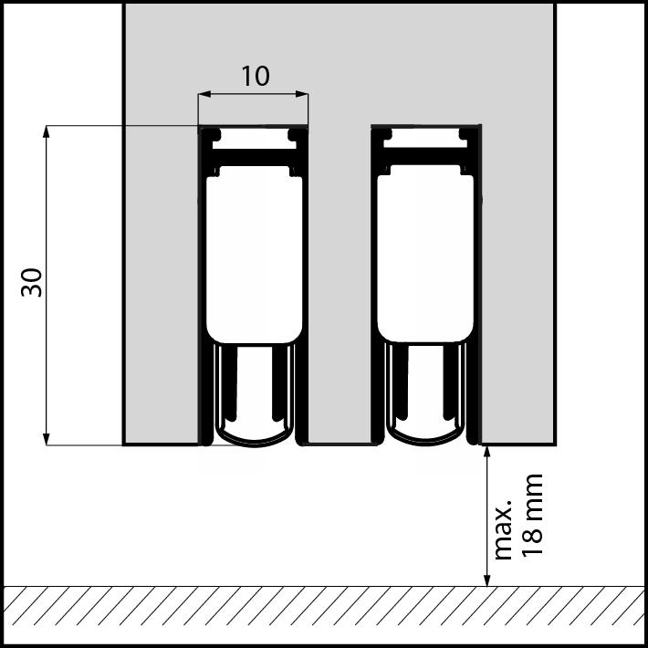 Tek. Valdorpel Ellenmatic Soundproof Slim - Ellen 2038001_1 - Deurbeslag-en-meer.nl