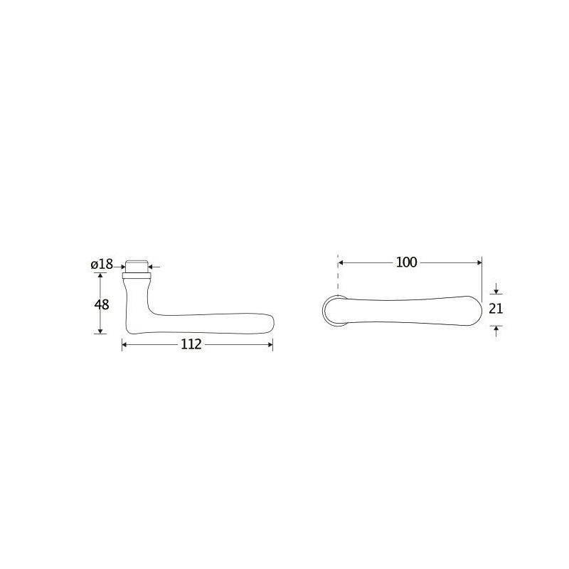 Tek. deurkruk Linea elegant zwart W3000.0010.45 - Deurbeslag-en-meer.nl