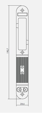 Verstelbare sluitkom SKG2 25x192mm verzinkt tbv Intersteel Veiligheidssloten