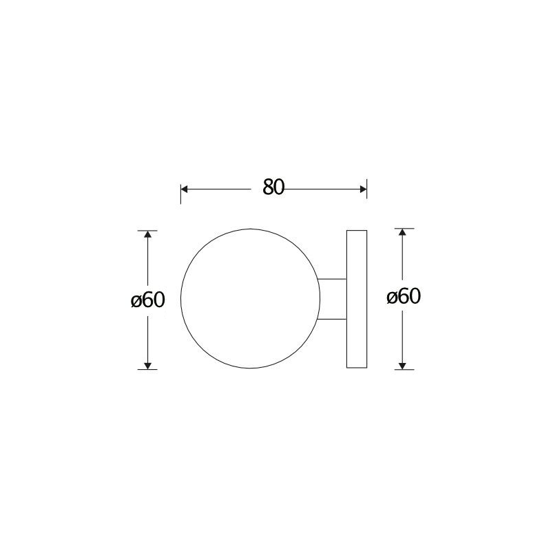 Tek. Voordeurknop Mi Satori Kogel 60mm zwart Mi Satori W3000.4010.90 - Deurbeslag-en-meer.nl