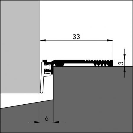 Slijtdorpel 33mm ANB-6 Lengte 100cm