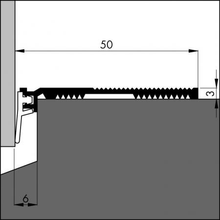 Slijtdorpel 50mm ANB-7 Lengte 100cm