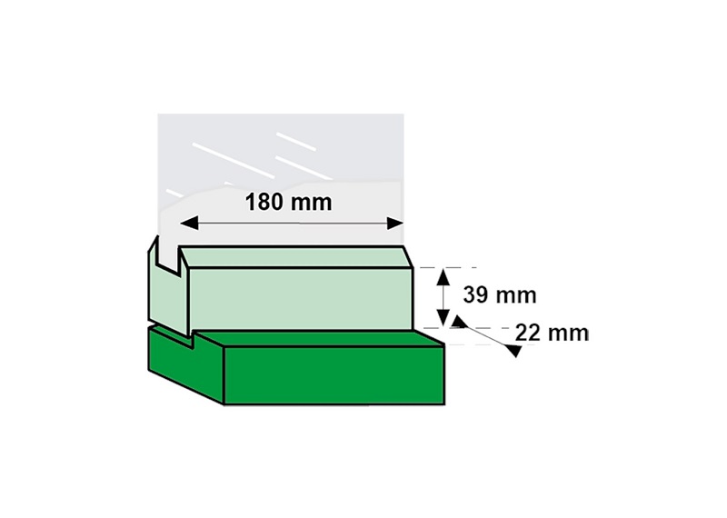 Axaflex raamuitzetter RVS 16cm tbv smalle dorpel 26421081E - Deurbeslag-en-meer.nl