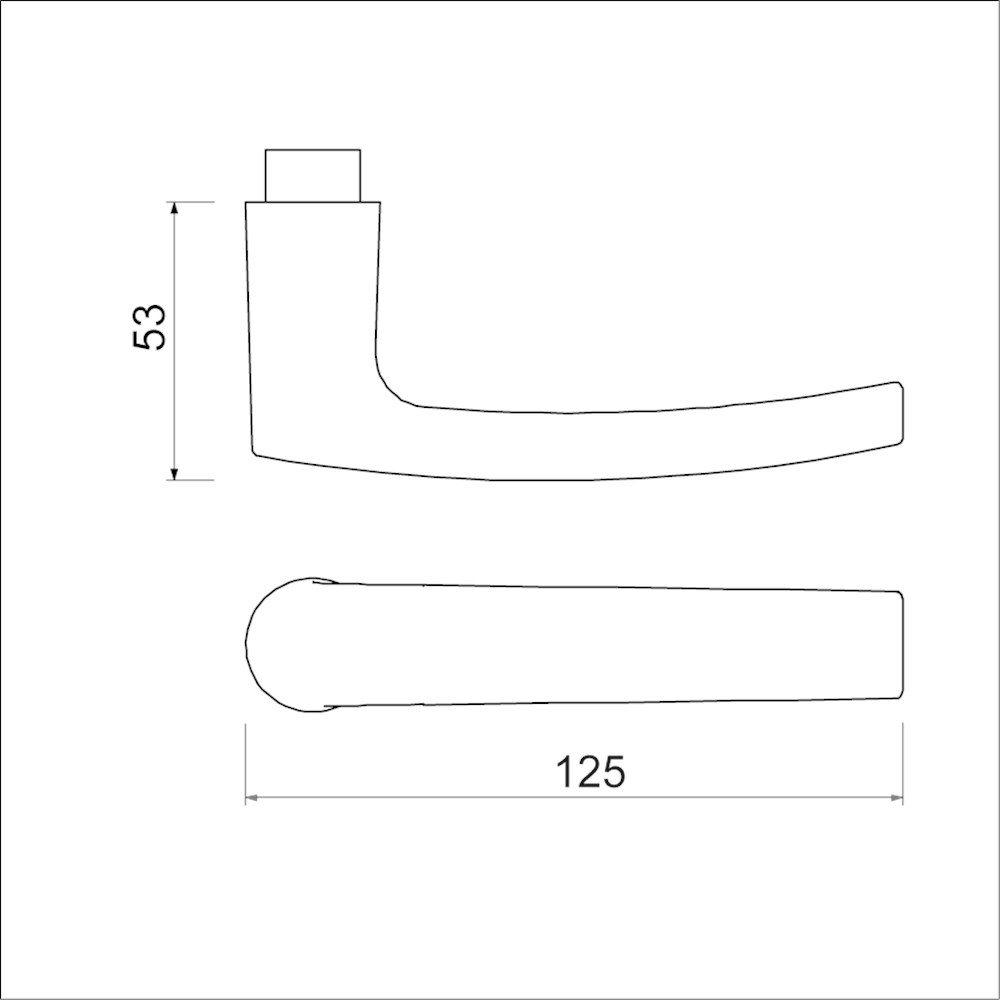 AMI Deurkruk blokmodel 332/125 F1 - Deurbeslag-en-meer.nl