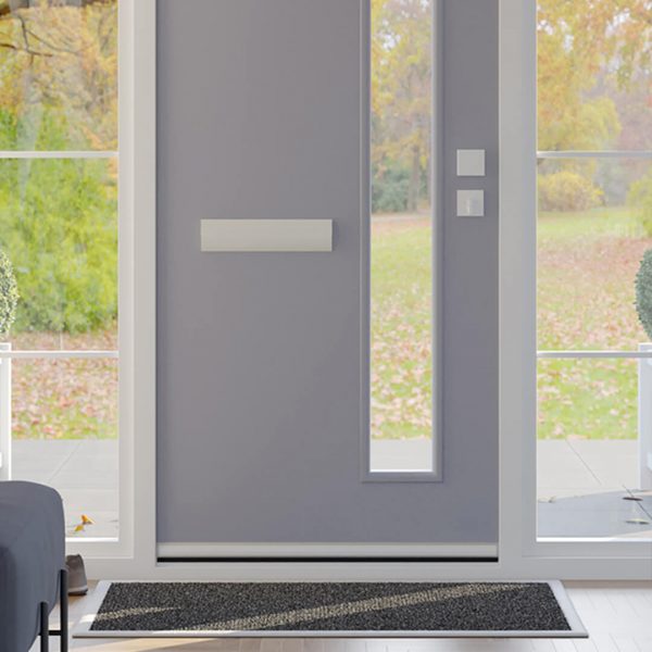 Brievenbus Tochtborstel Door-line Luxe met aluminium klep Wit RAL9010 - Deurbeslag-en-meer.nl