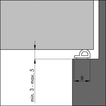 Tochtband 3-5mm universeel wit