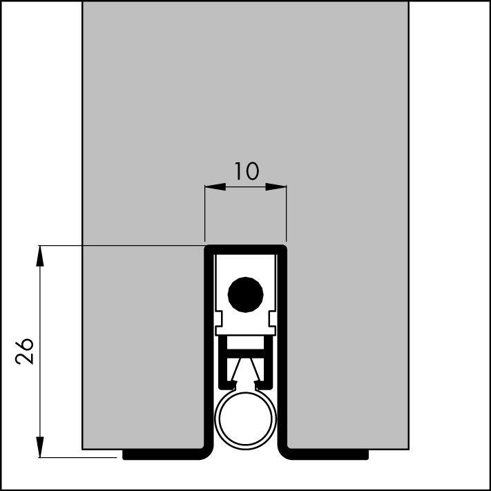 Tochtvaldorpel EllenMatic Omega 930mm