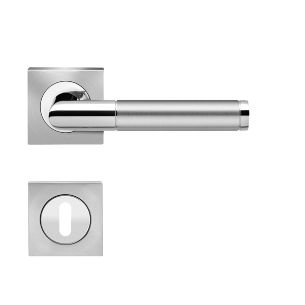 Deurkruk Rio Steel ER34Q-OS73 RVS mat / gepolijst op vierkant rozet