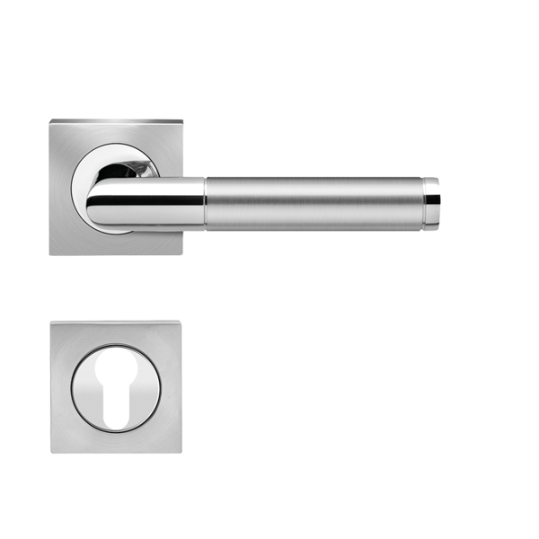 Deurkruk Rio Steel ER34Q-OS73 RVS mat / gepolijst op vierkant rozet