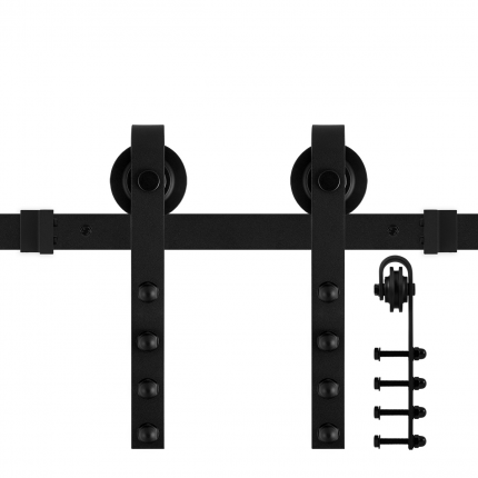 Schuifdeursysteem GPF Raskas zwart 150cm - Deurbeslag-en-meer.nl