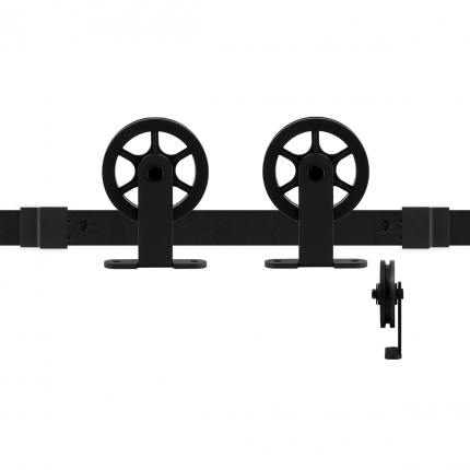 Schuifdeursysteem GPF Suuri zwart 150cm - Deurbeslag-en-meer.nl