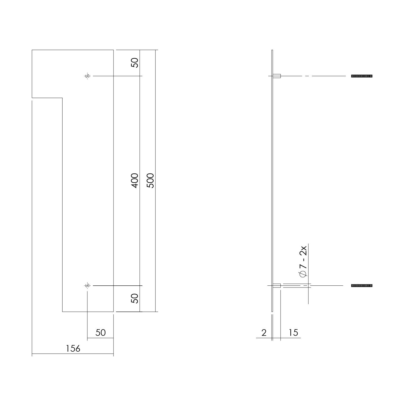 tek. Huisnummer 1 XXL hoogte 50 cm RVS geborsteld -Intersteel 0035.402121 -Deurbeslag-en-meer.nl