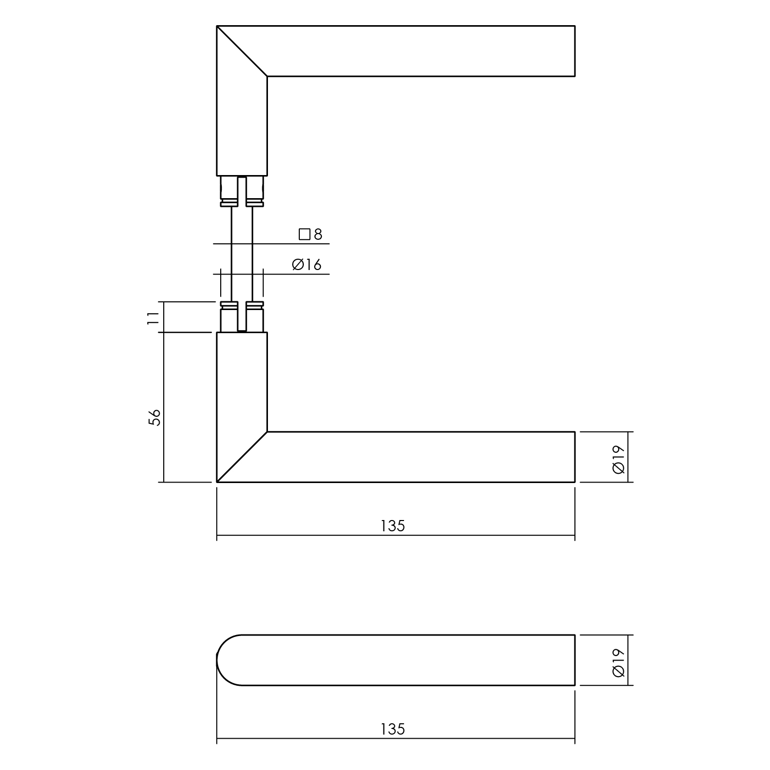 tek. Deurkruk Jura op ronde massieve rozet RVS geborsteld achterdeurbeslag -Intersteel 0035.405710 -Deurbeslag-en-meer.nl