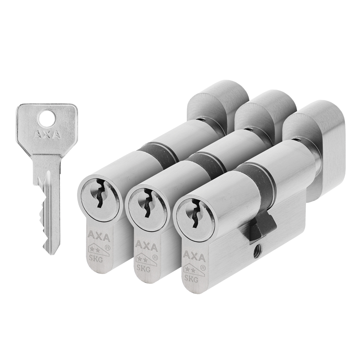 Knopcilinder AXA Security SKG** K30/30 per 3 gelijksluitend