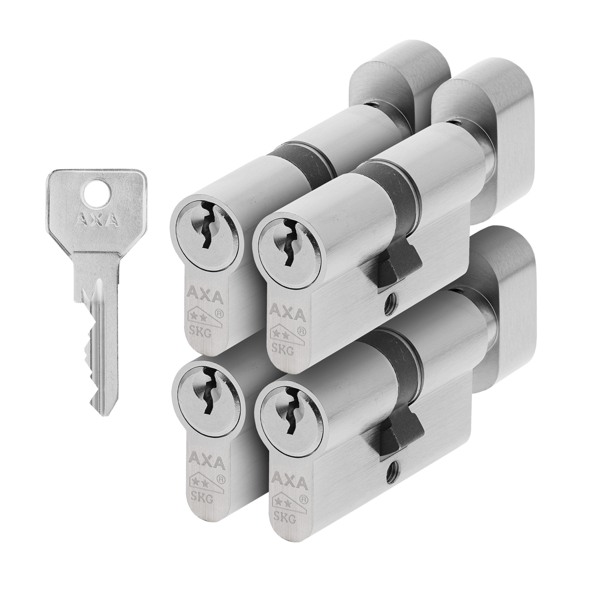 Knopcilinder AXA Security SKG** K30/30 per 4 gelijksluitend