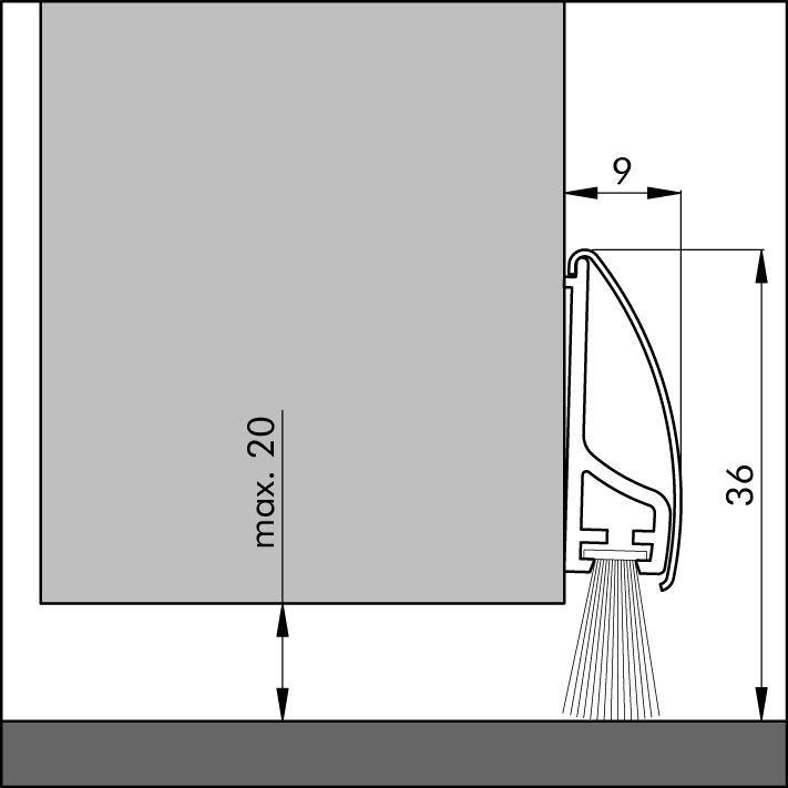 Dorpelprofiel Inox de Luxe RVS 100cm - Deurbeslag-en-meer.nl