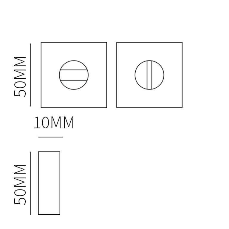 WC-sluiting 8mm vario-vierkant RVS geschuurd 50x50x10mm-Deurbeslag-en-meer.nl