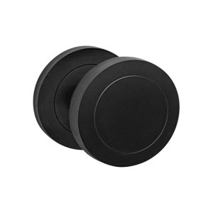 Vaste knop op rozet zwart YEK530-R2-83 EXT voor buitendeuren - Karcher Design - Deurbeslag-en-meer