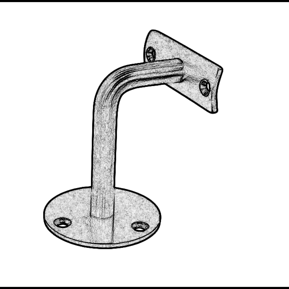 Leuninghouder rond voor ronde leuning RVS met schroefbevestiging - Deurbeslag-en-meer.nl